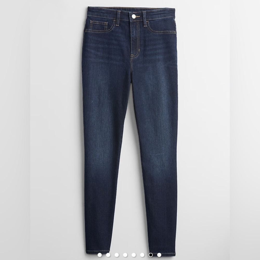 New Sz 26 GAP High Rise Favorite Jeggings Dark Moon Stretch Denim